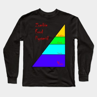 Zombie Food Pyramid Long Sleeve T-Shirt